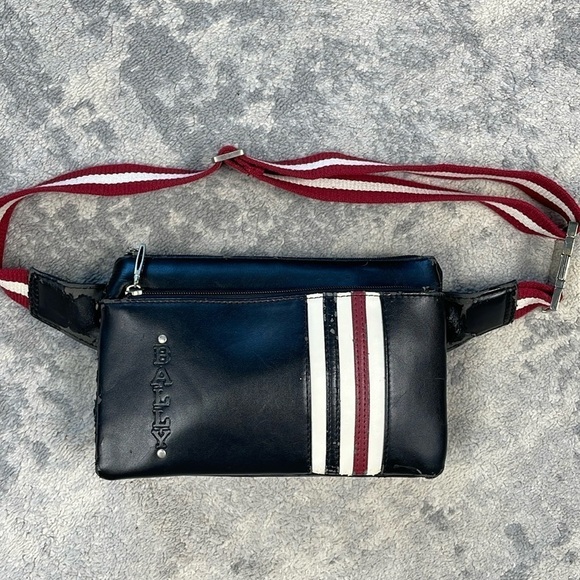 Bally Bum Bag Fanny Pack Sling Belt Bag Stripe DIY NEEDS REPAIR - Picture 1 of 17